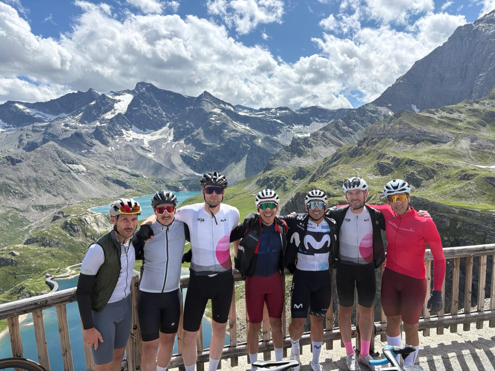 Full crew at alpine summit