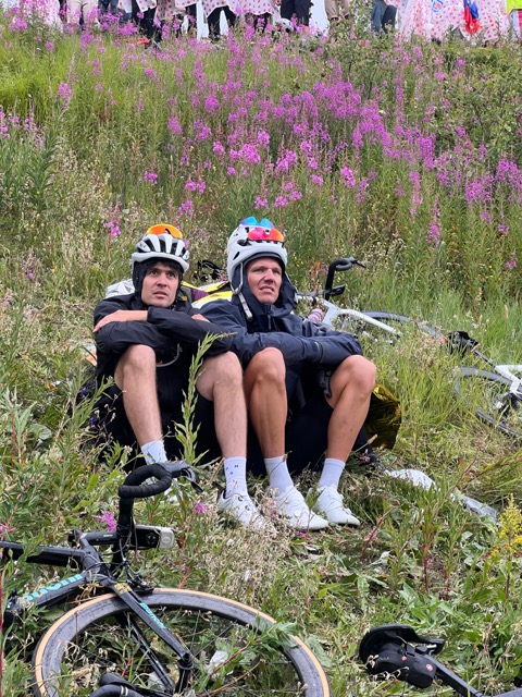 Resting in alpine meadow